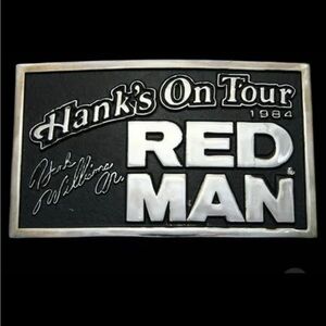 Hank's On Tour 1984 Belt Buckle red man edition